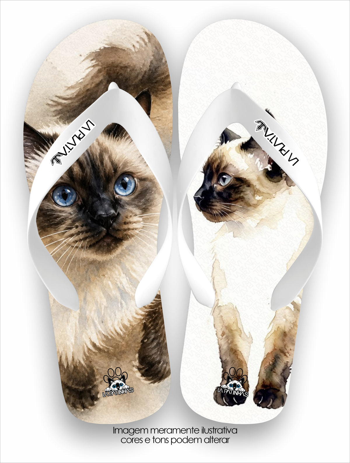 Chinelo Tradicional La Patinhas Cats Gato Siamês