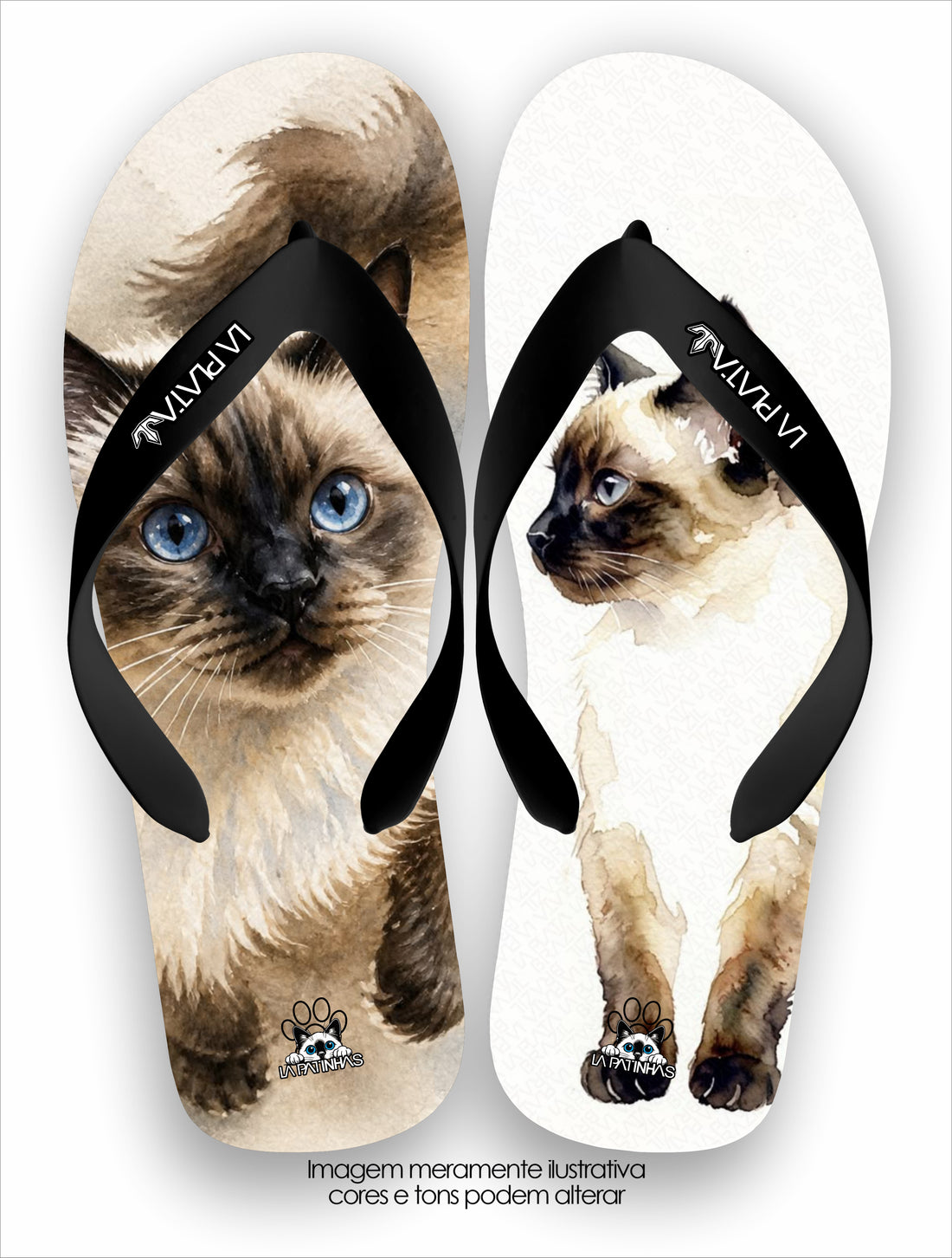 Chinelo Tradicional La Patinhas Cats Gato Siamês