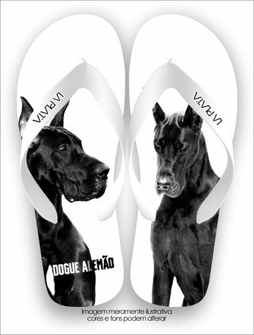 Chinelo Tradicional La Patinhas Dogs Dogue Alemão