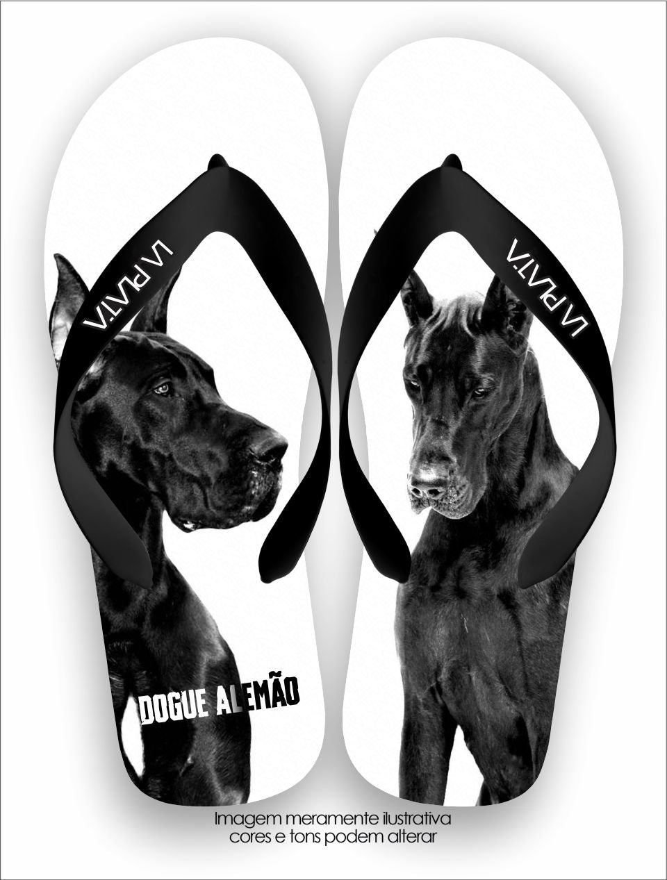Chinelo Tradicional La Patinhas Dogs Dogue Alemão