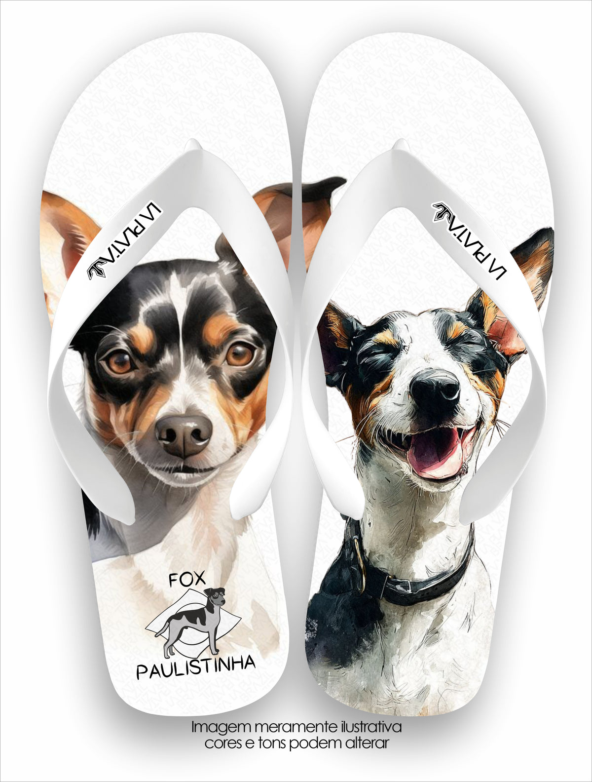 Chinelo Tradicional La Patinhas Dogs Fox Paulistinha
