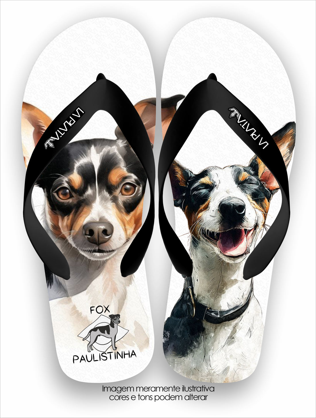 Chinelo Tradicional La Patinhas Dogs Fox Paulistinha