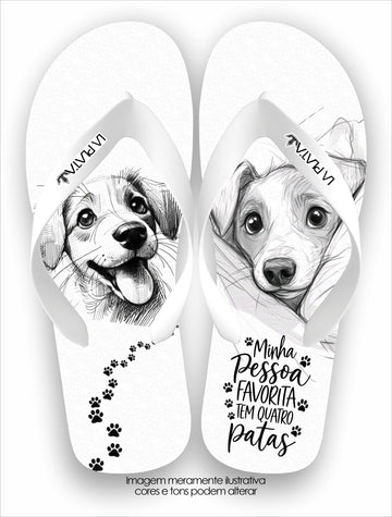 Chinelo Tradicional La Patinhas Dogs Minha Pessoa Favorita