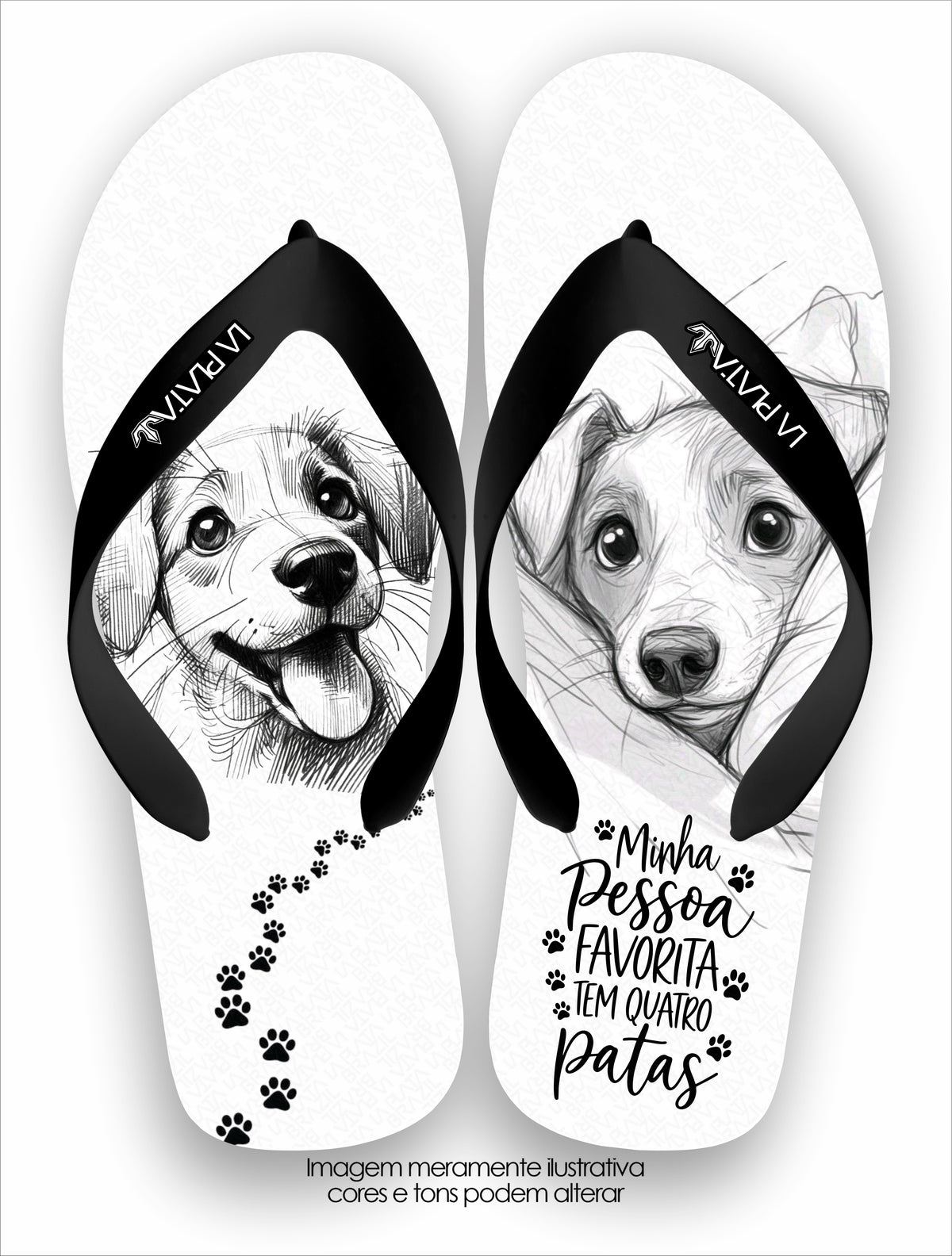 Chinelo Tradicional La Patinhas Dogs Minha Pessoa Favorita