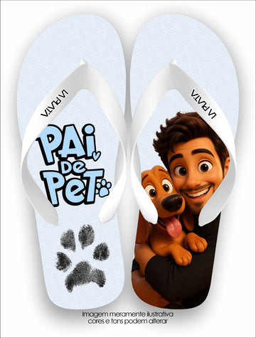 Chinelo Tradicional La Patinhas Dogs Pai de Pet