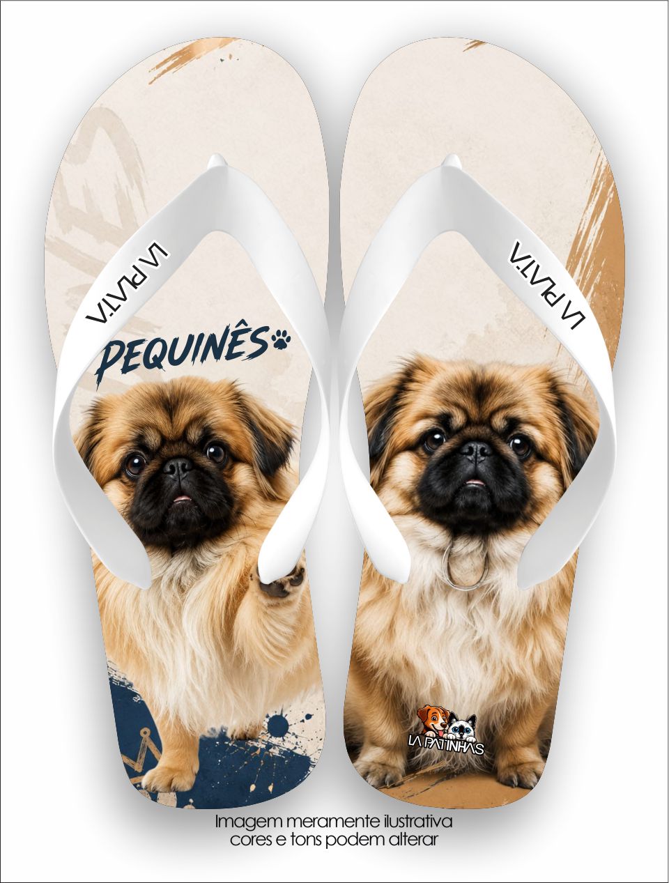 Chinelo Tradicional La Patinhas Dogs Pequinês