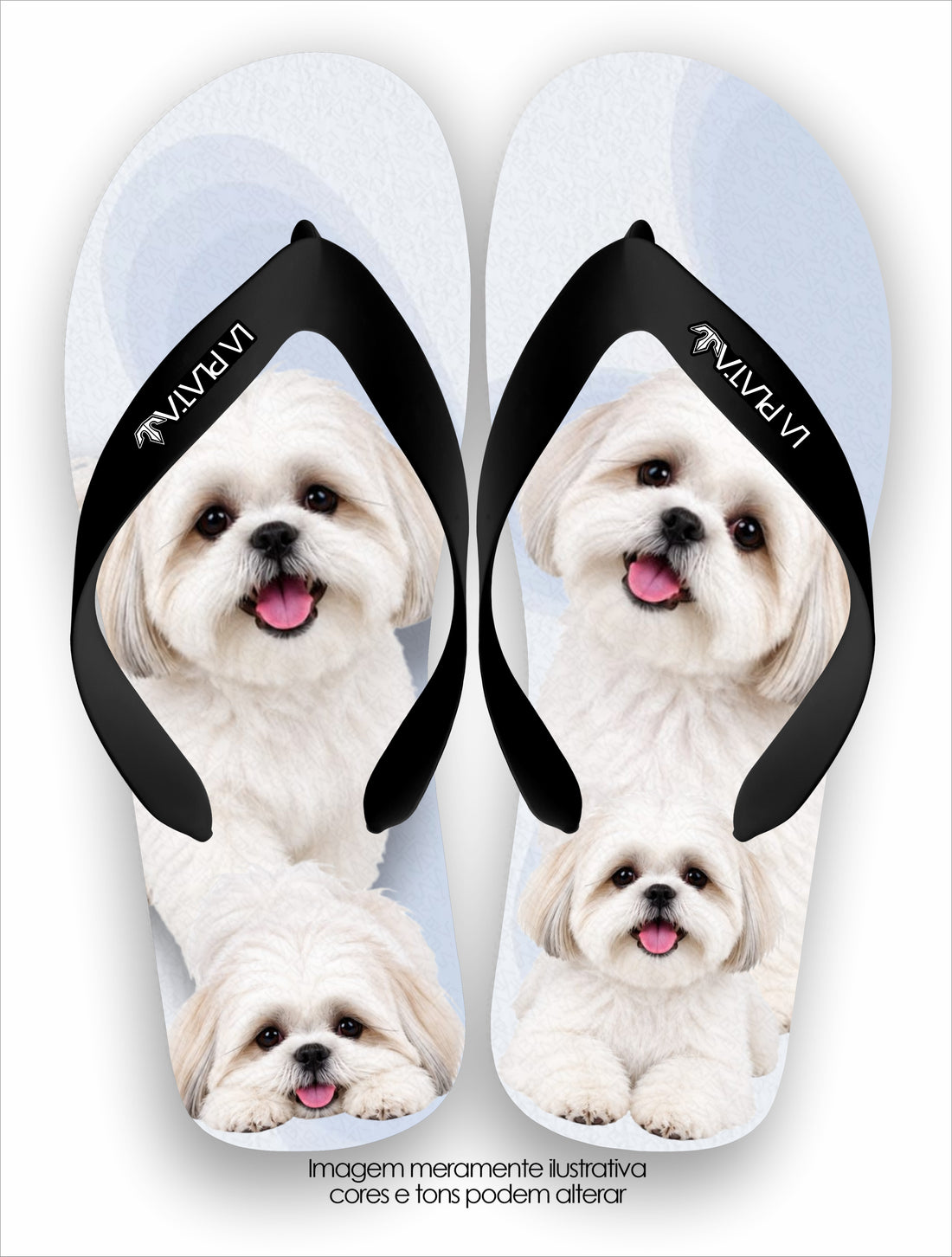 Chinelo Tradicional La Patinhas Dogs Shih Tzu Trio