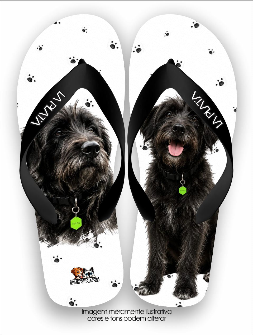 Chinelo Tradicional La Patinhas Dogs Fiapo de Manga