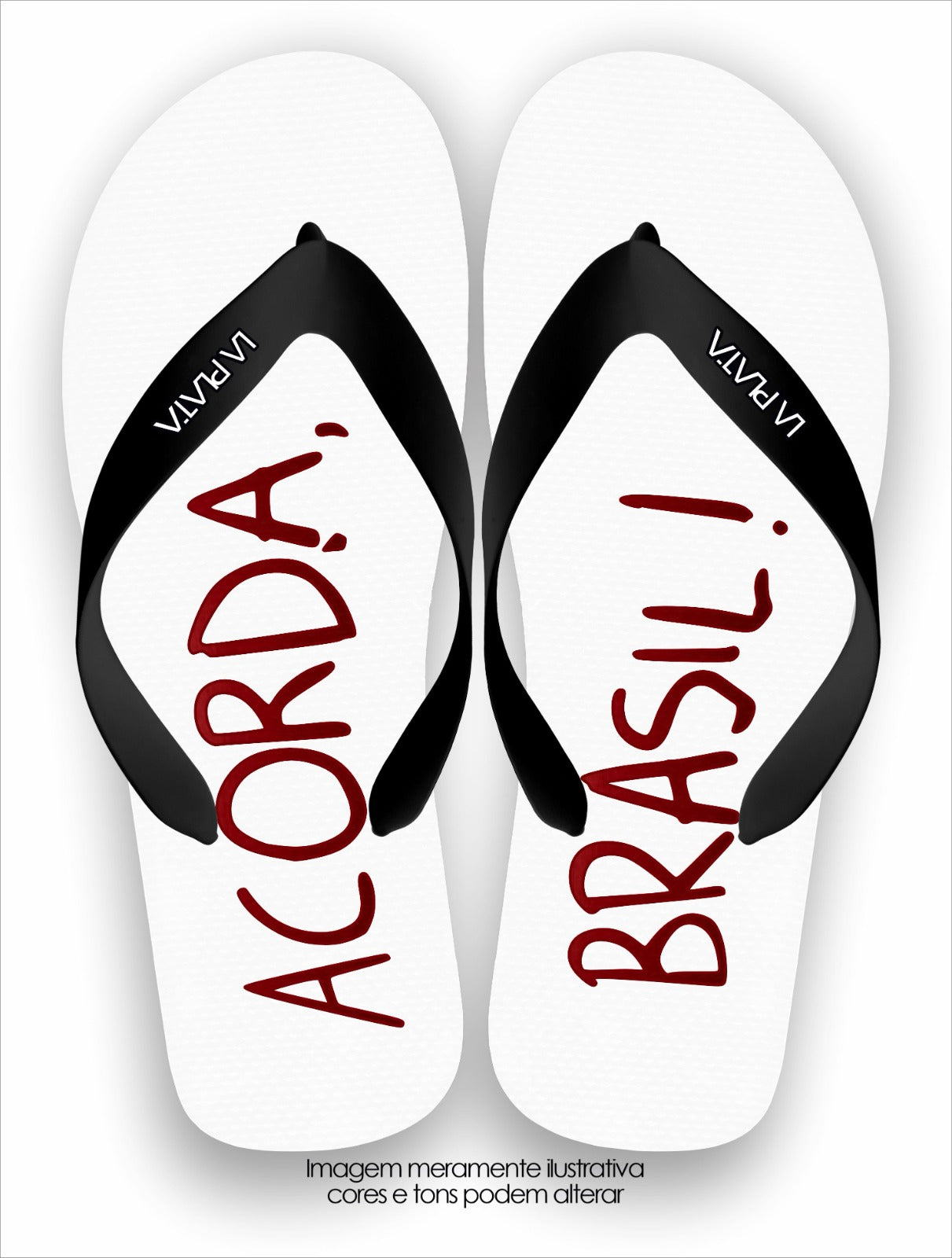 Chinelo Tradicional Acorda Brasil Branco