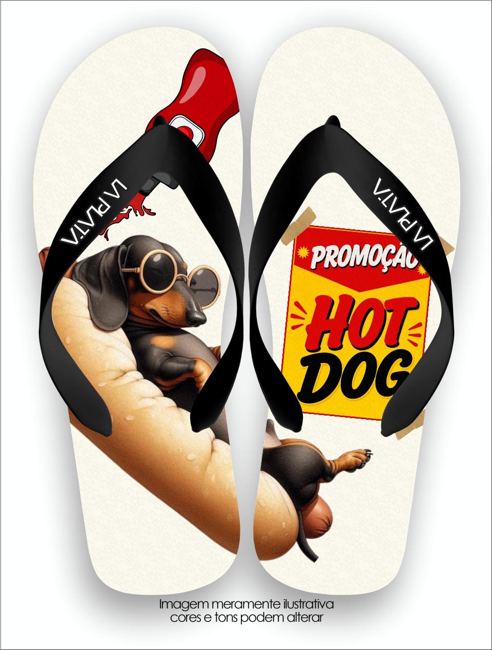 Chinelo Tradicional La Patinhas Dogs Salsicha Hot Dog