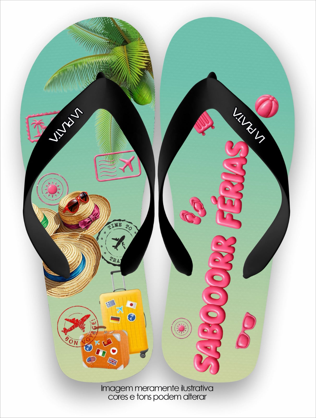 Chinelo Tradicional Sabooor Férias - Tropical